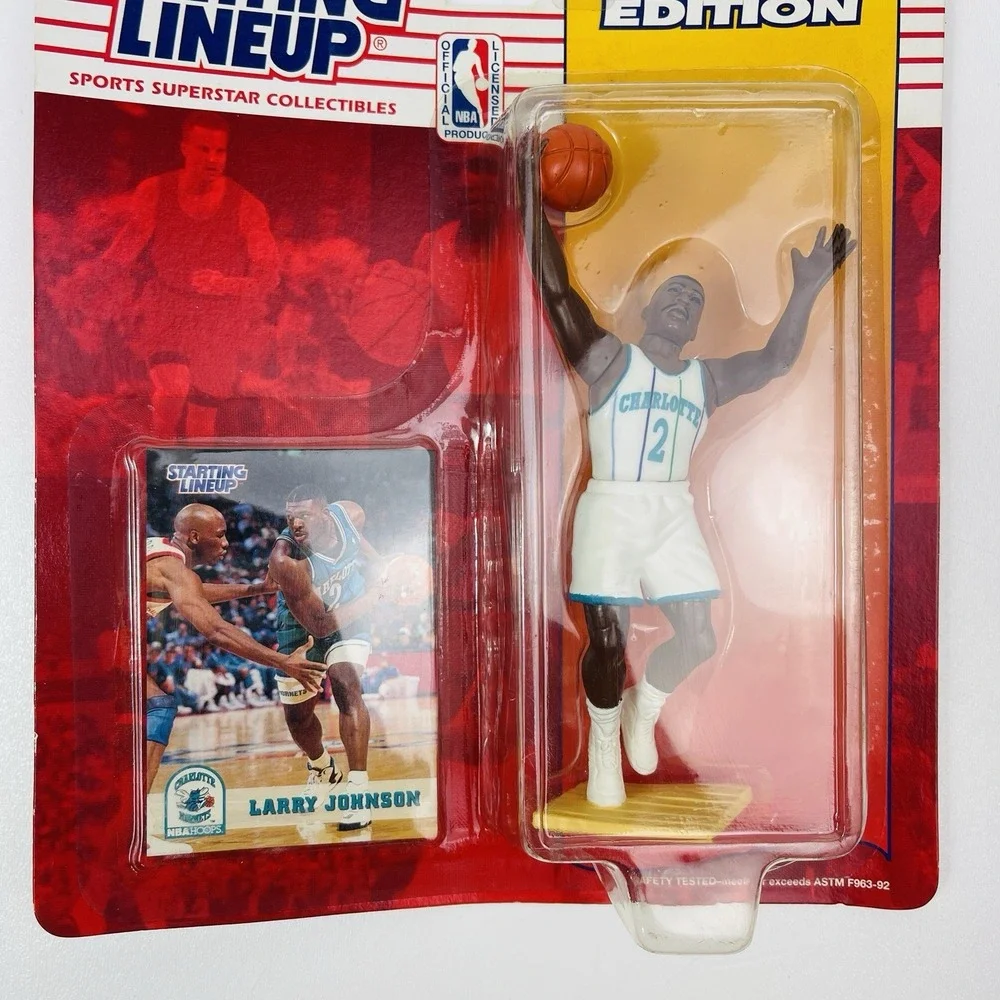 Starting Lineup Figure NBA Basketball Larry Johnson 1994 Charlotte Hornets